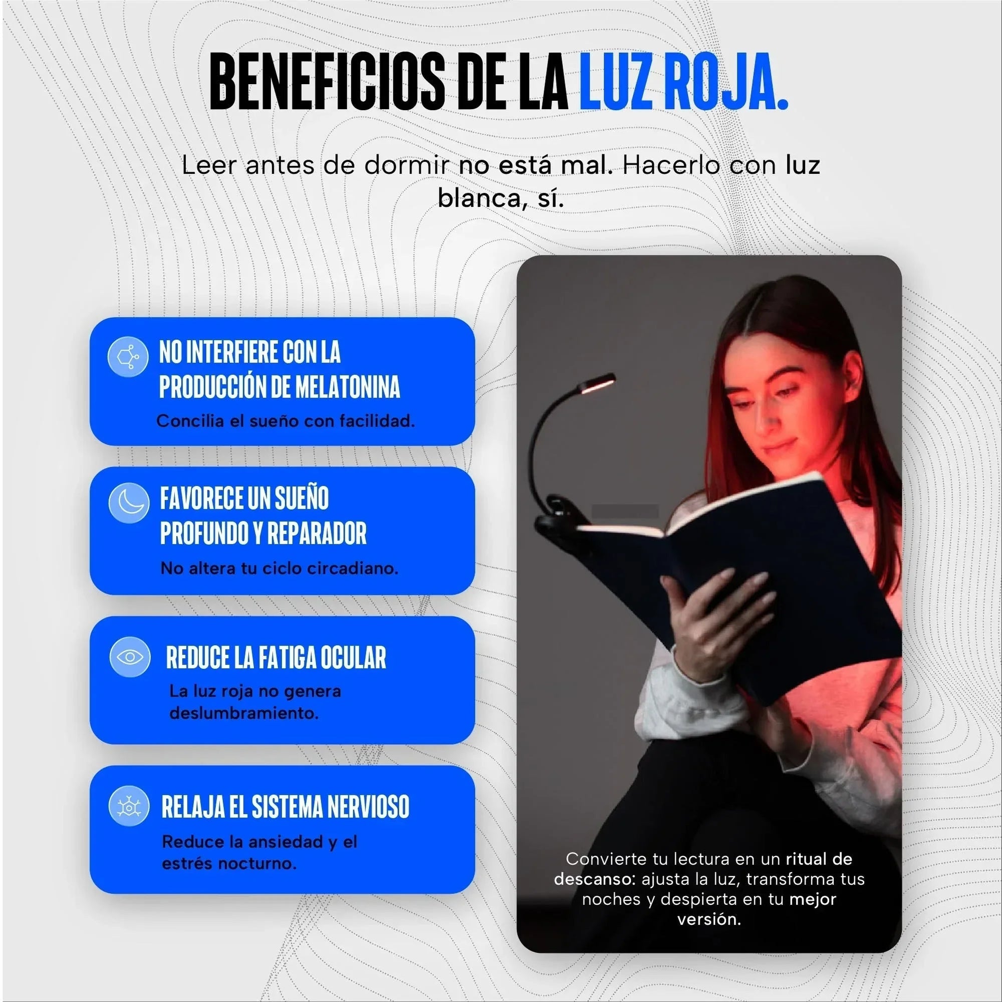 Lampara de Luz Roja para Leer