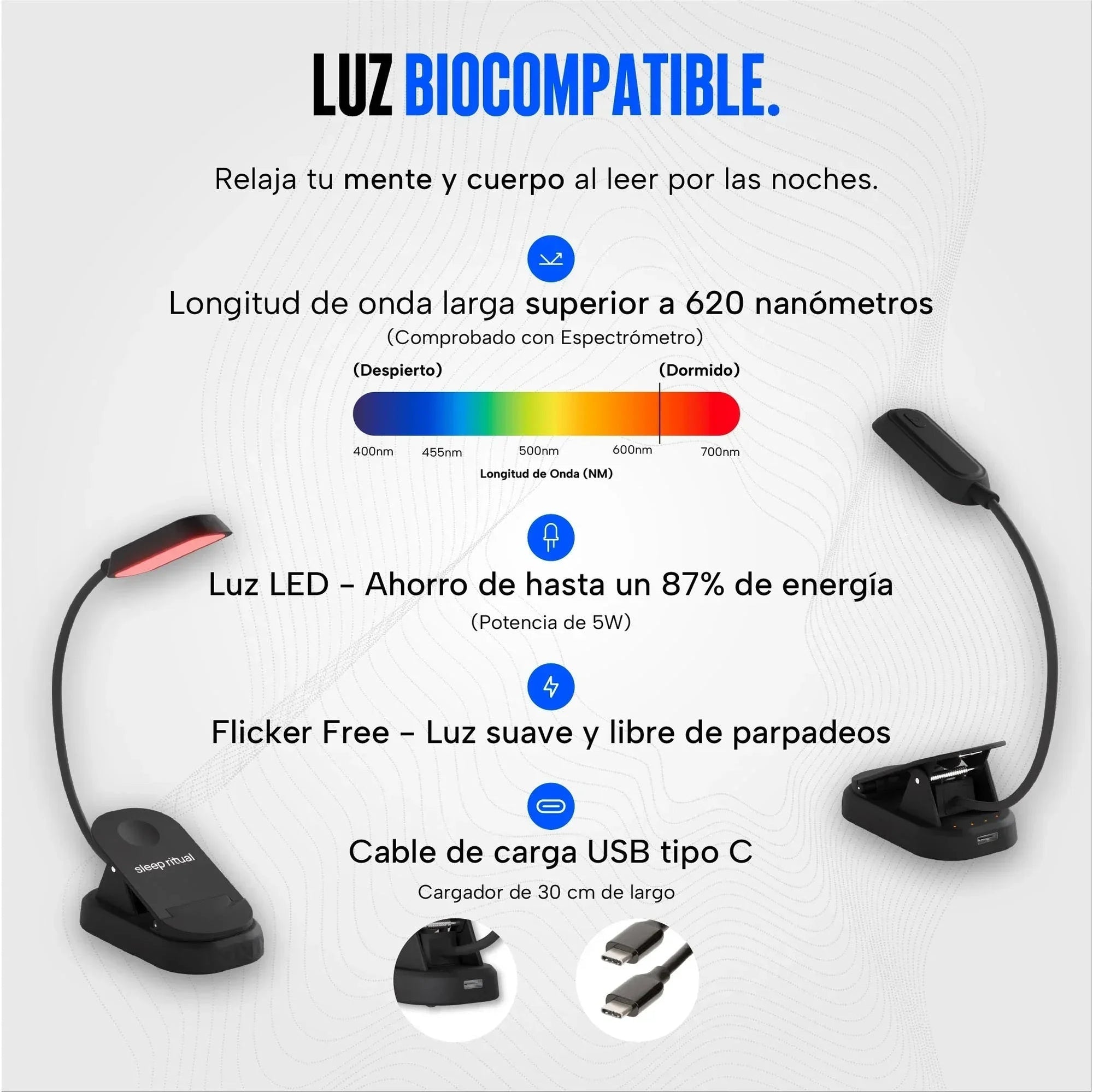 Lampara de Luz Roja para Leer
