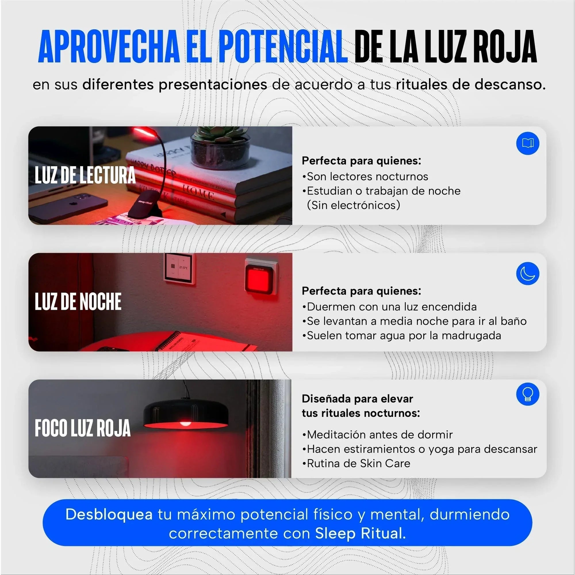 Lampara de Luz Roja para Leer