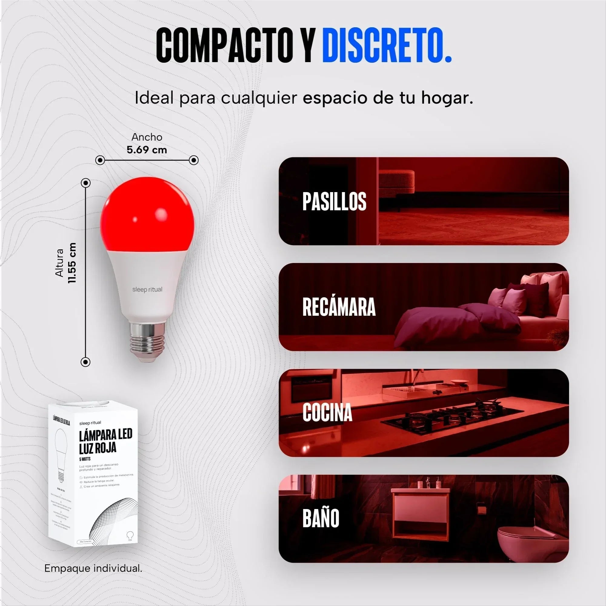 Foco LED luz roja