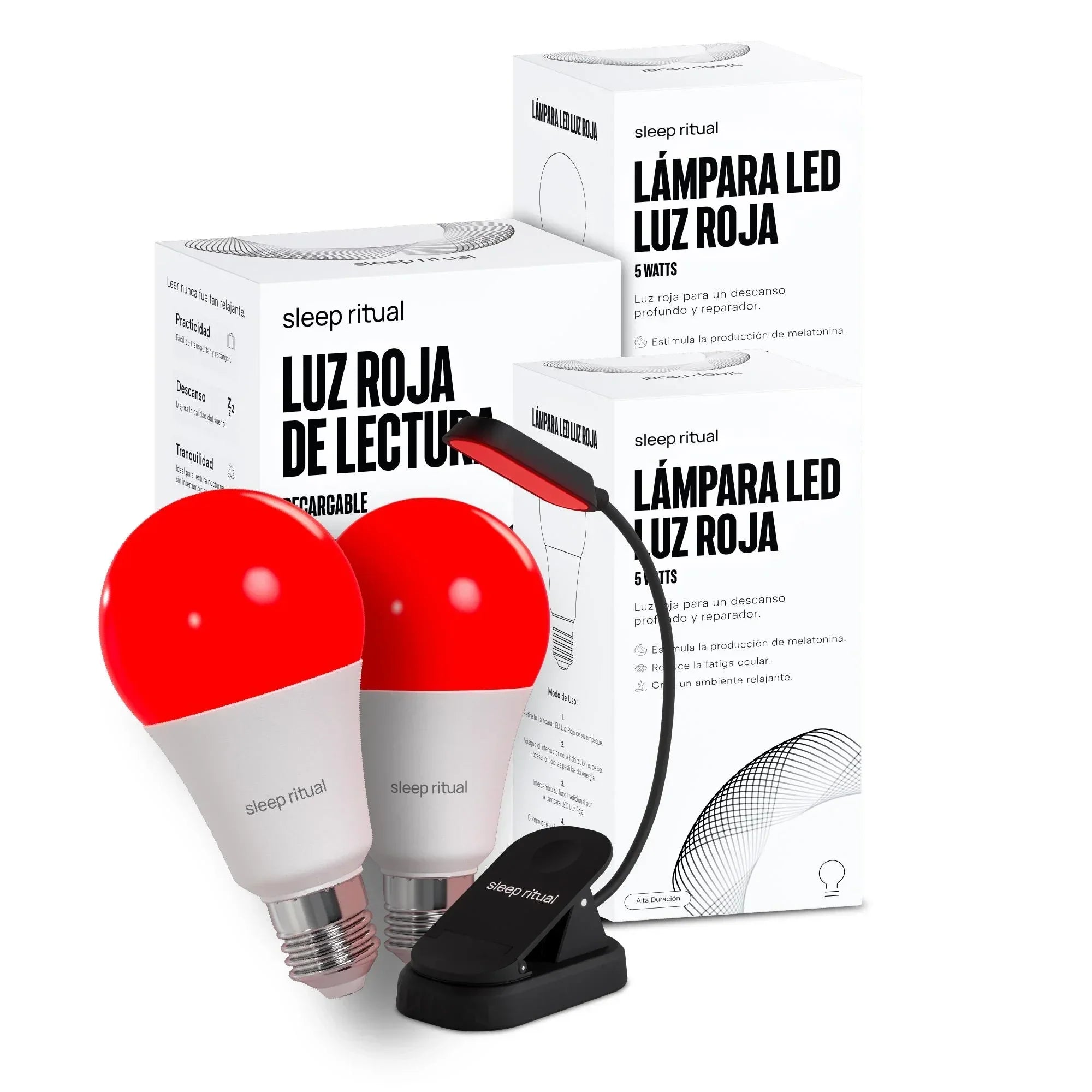 Kit para Recamara de Luz Roja 3 en 1