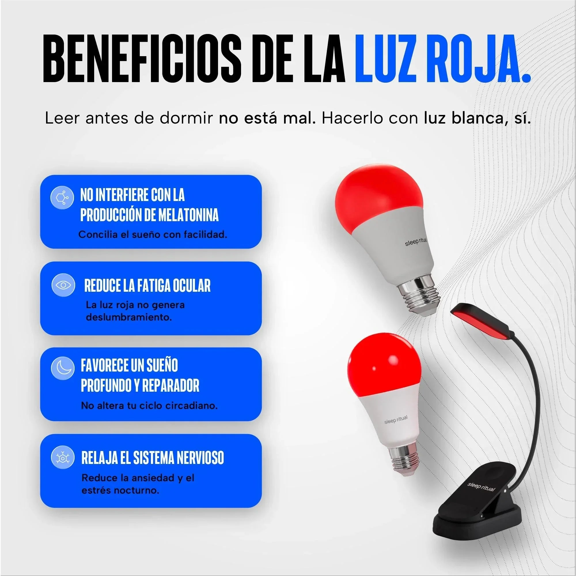 Kit para Recamara de Luz Roja 3 en 1