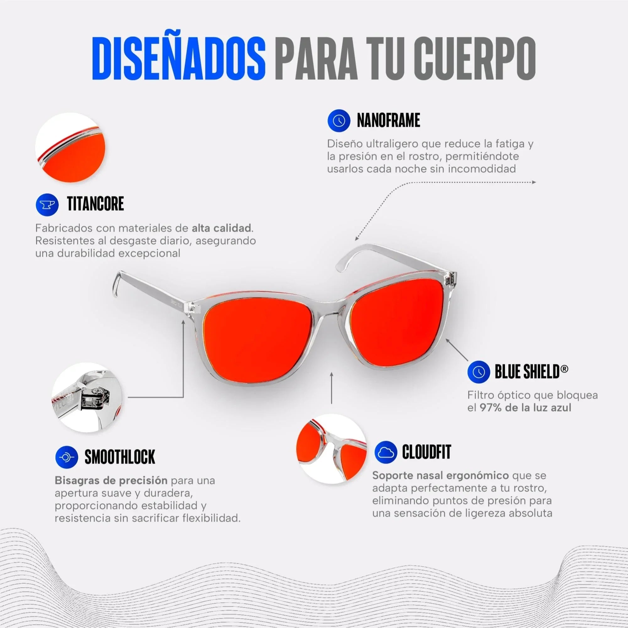 Lentes para luz azul Blue Shield Ghost
