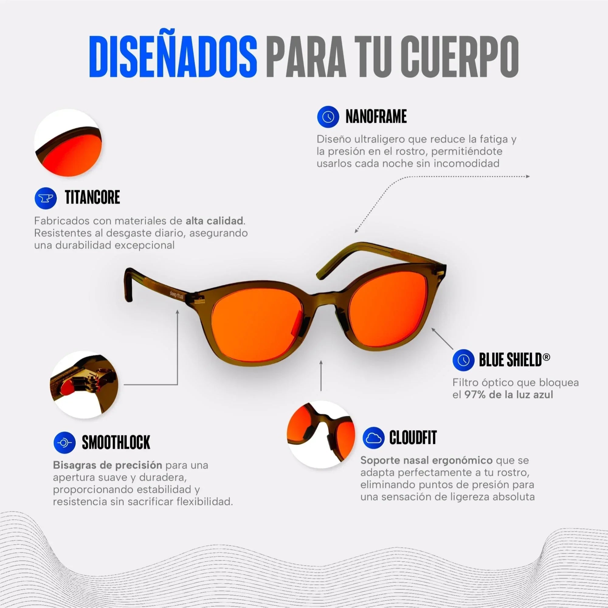 Lentes para luz azul Blue Shield Lockred