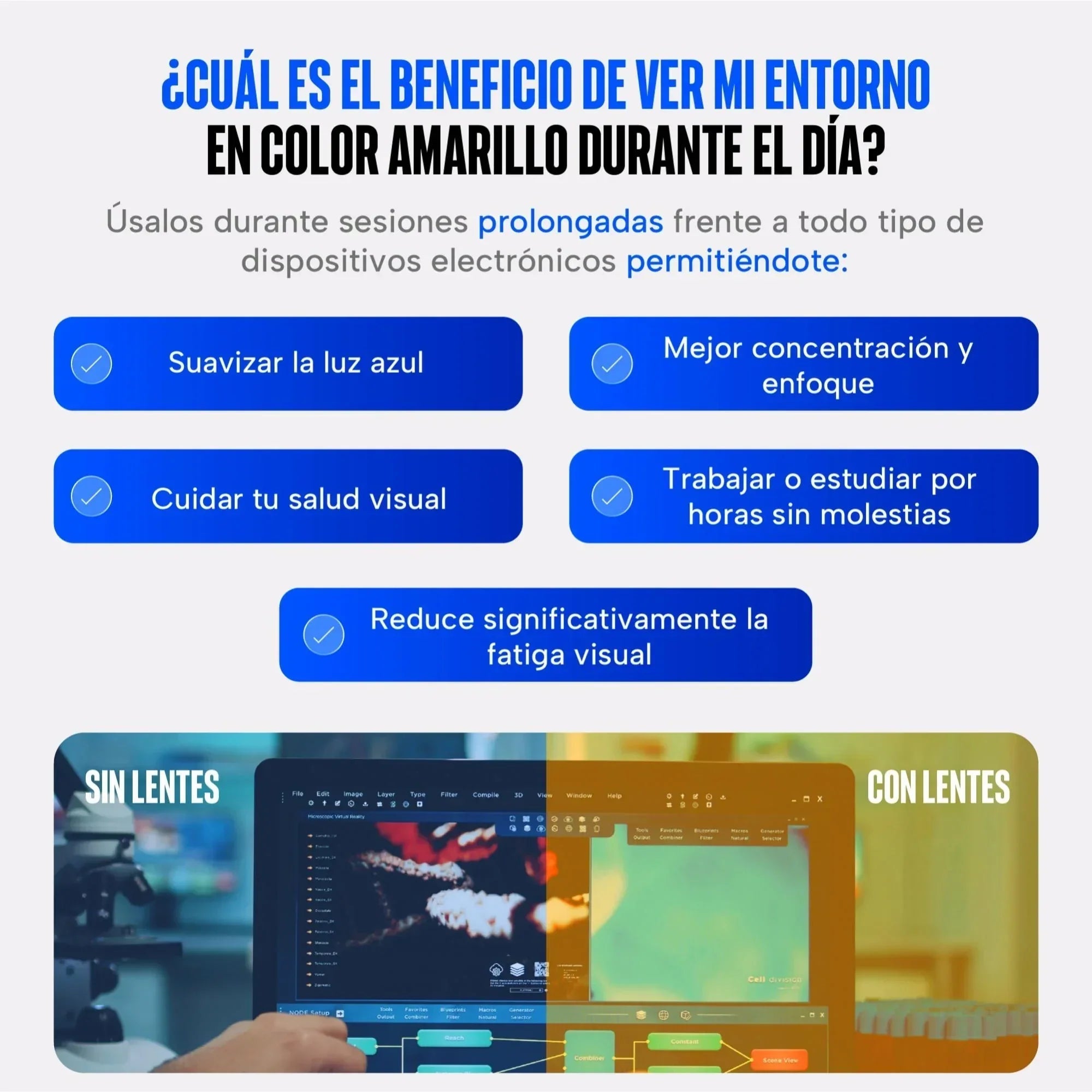 Lentes para luz azul Blue Shield de día Strix