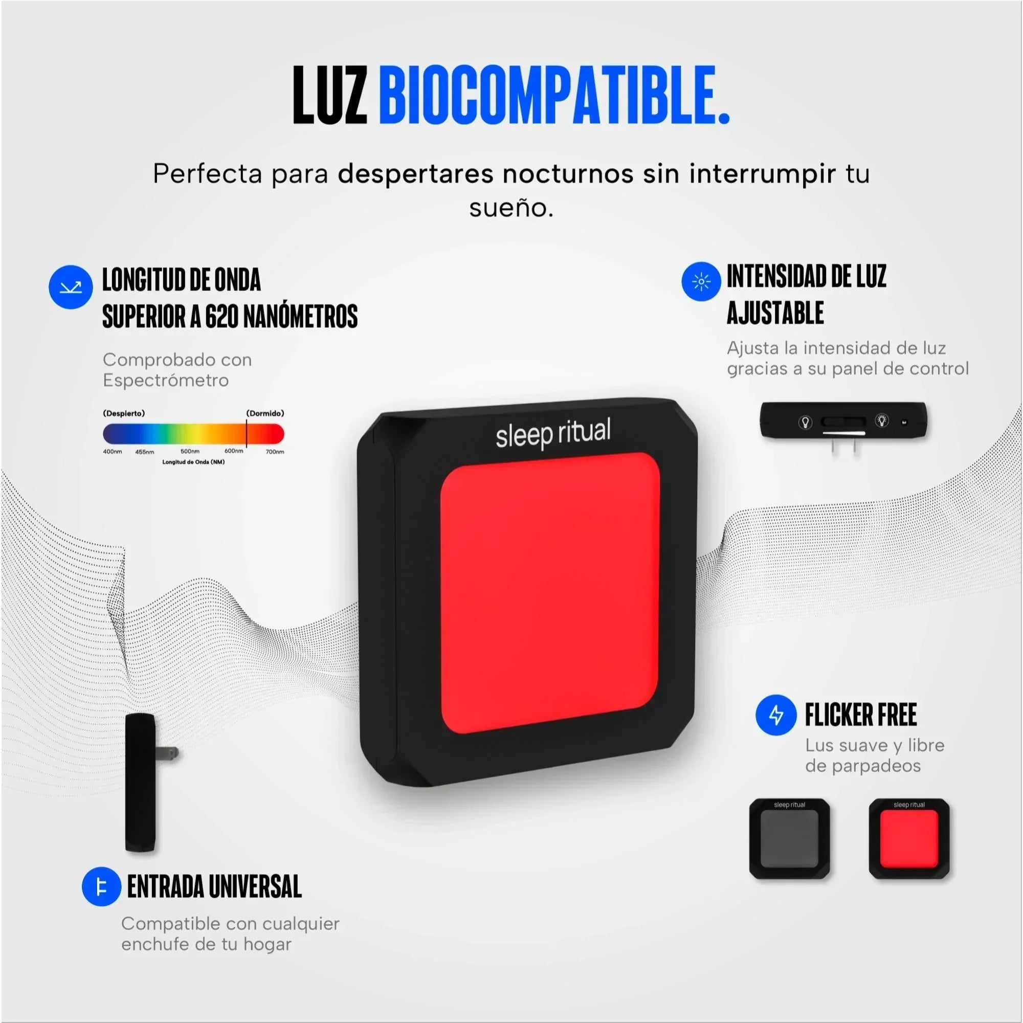 Luz Roja Guia Nocturna para Pasillos